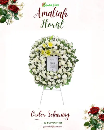 Krans Bunga Duka Cita di Sidomulyo